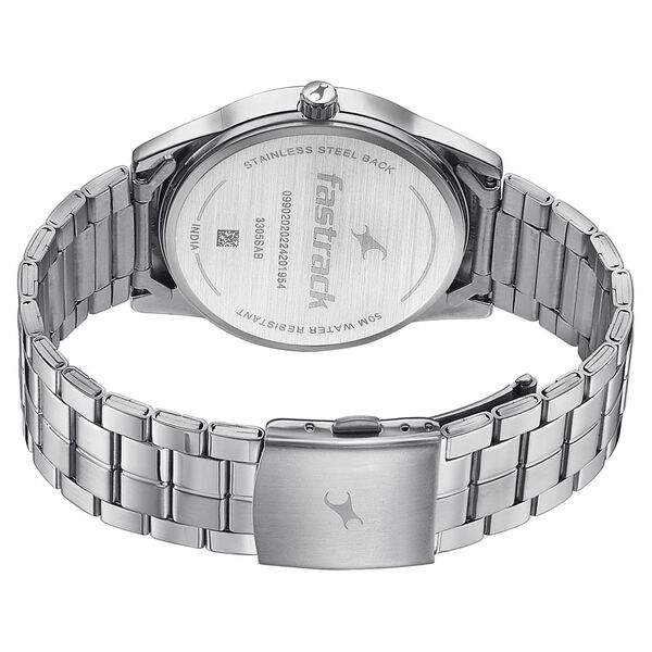 Fastrack Stunners Quartz Analog Grey Dial Stainless Steel Strap Watch for Guys - image number 4