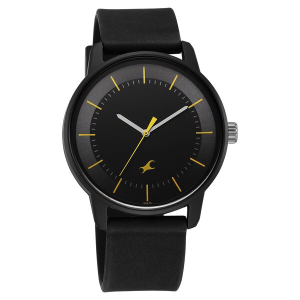 Fastrack Tees Urbanique Quartz Analog Black Dial Silicone Strap watch For Guys - image number 1