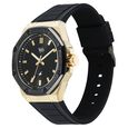 Vyb Rebel By Fastrack Quartz Analog Black Dial Black Silicone Strap Watch For Guys - image number 4