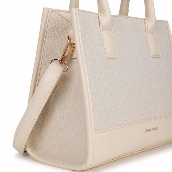 Lattice white satchel - image number 5