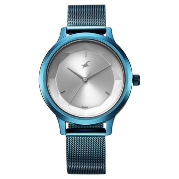 Fastrack Fleek Quartz Analog Silver Dial Stainless Steel Strap Watch For Girls