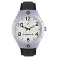 Fastrack Denim Quartz Analog Black Dial Denim Strap Watch for Guys