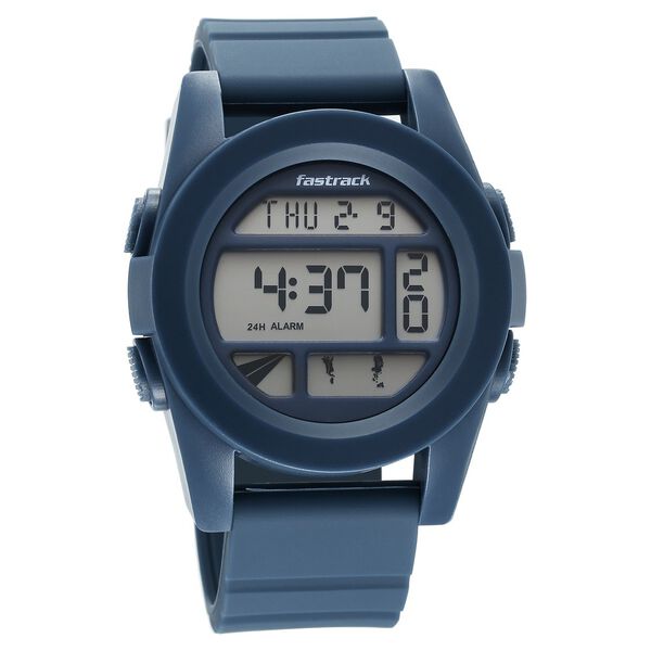 Fastrack StreetStyle Digital Blue Dial Blue Silicone Strap Watch For Guys - image number 1