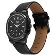 Fastrack Vyb Drift Quartz Analog Black Dial Black Color Leather Strap Watch For Guys - image number 3