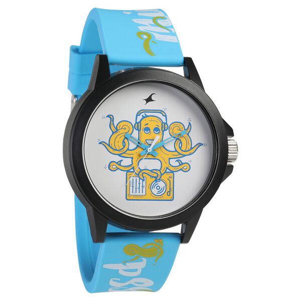Fastrack Wicked Lines Quartz Analog Multicoloured Dial Silicone Strap Unisex Watch - image number 1