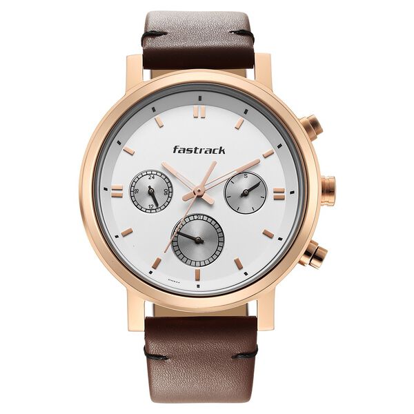 Fastrack Tick Tock White Dial Watch for Guys - image number 1