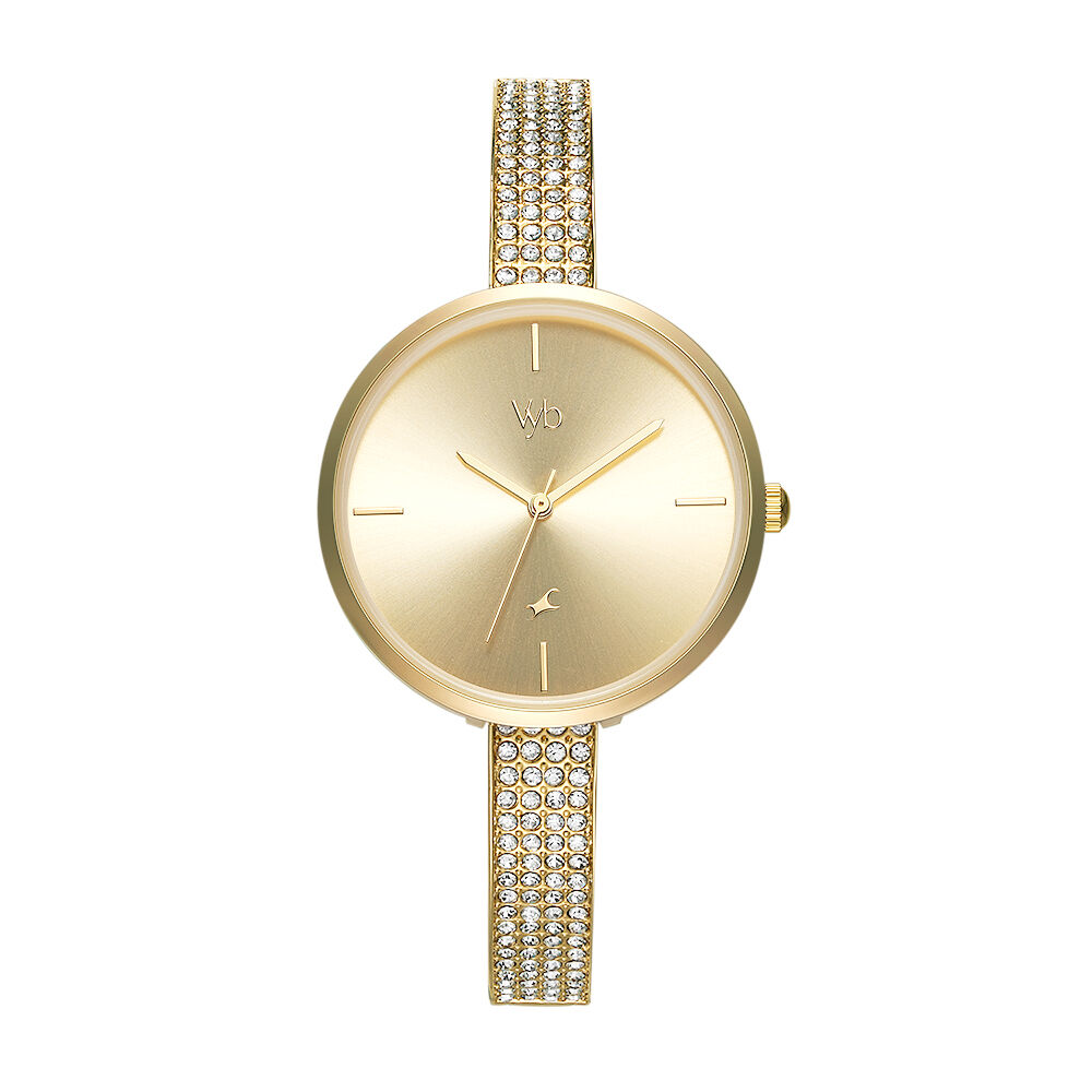 Fastrack gold cheap colour watch