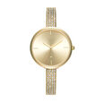 Fastrack Vyb Starlet Quartz Analog Golden Dial Metal Strap Watch for Girls - image number 0