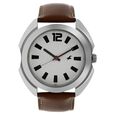 Fastrack Quartz Analog Grey Dial Leather Strap Watch for Guys