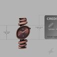 Vyb Successor By Fastrack Quartz Analog Brown Dial Brown Metal Strap Watch For Girls - image number 3