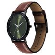 Fastrack Stunners X Quartz Analog Green Dial Leather Strap Watch For Guys - image number 2