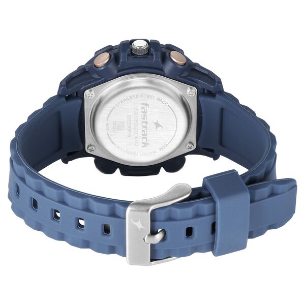 Fastrack Street line Quartz Analog Digital Blue Dial Silicone Strap Watch for Girls - image number 4