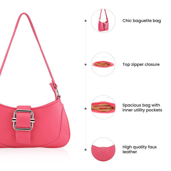 Fastrack Buckle Shoulder Bag in Pink - image number 7