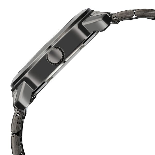 Vyb Challenger By Fastrack Quartz Analog Blue Dial Grey Stainless Steel Strap Watch For Guys - image number 4