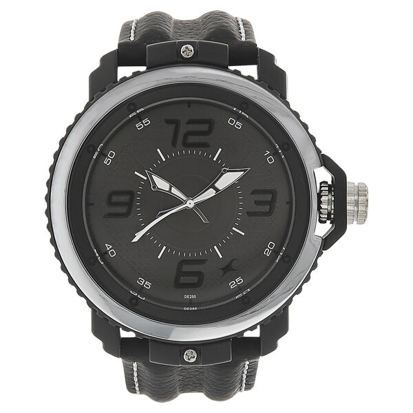 Fastrack Quartz Analog Grey Dial Leather Strap Watch for Guys - image number 0
