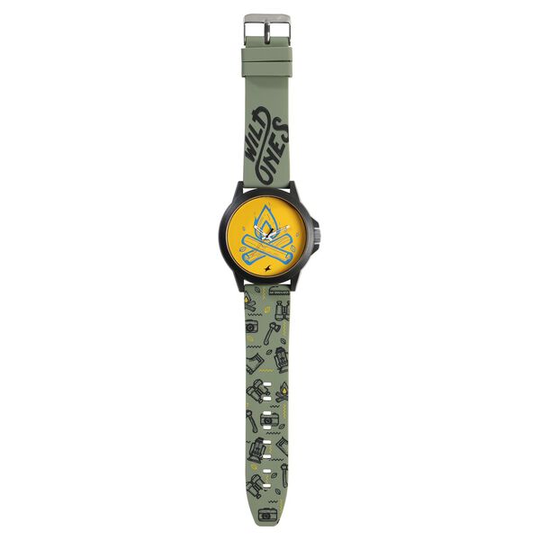 Fastrack Wicked Lines Quartz Analog Yellow Dial Silicone Strap Unisex Watch - image number 5