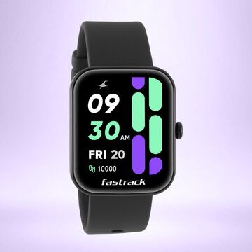 Fastrack Reflex Hello- Smart Watch with Silicone Black Strap, Health Suite, BT Calling, & Period Tracker