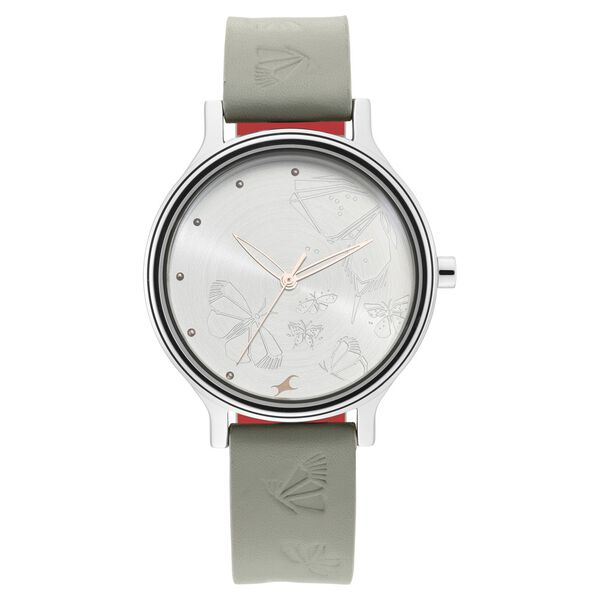 Fastrack I Love Me Quartz Analog Silver Dial Leather Strap Watch for Girls - image number 1