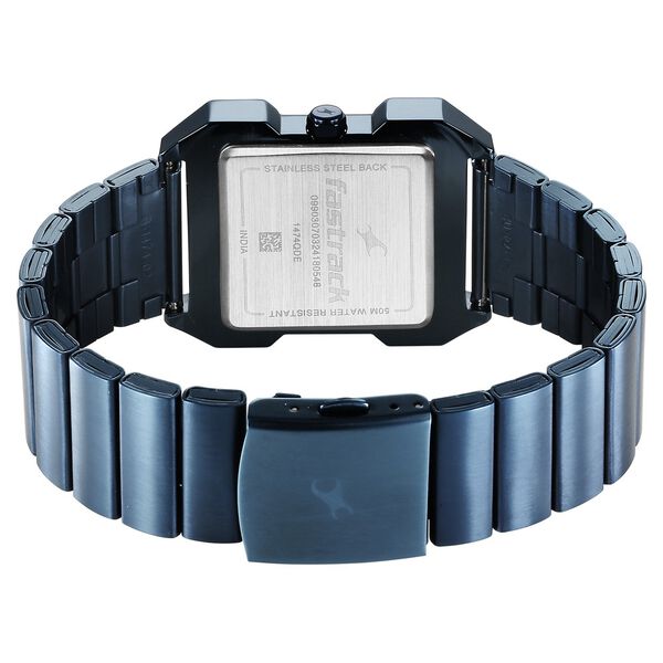 Fastrack Pulse Quartz Analog Blue Dial Blue Stainless Steel Strap Watch For Guys - image number 4