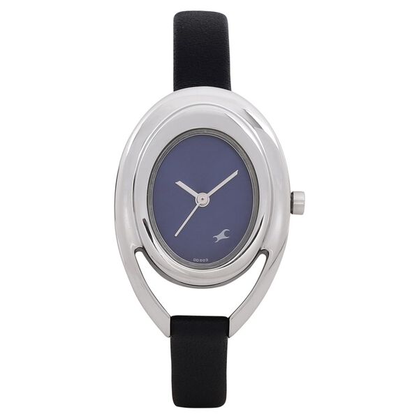 Fastrack Quartz Analog Blue Dial Leather Strap Watch for Girls - image number 0