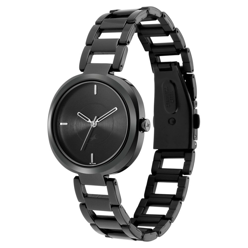 Buy Online Fastrack Stunners Quartz Analog Black Dial Metal Strap Watch for Girls 6247nm01 p Fastrack