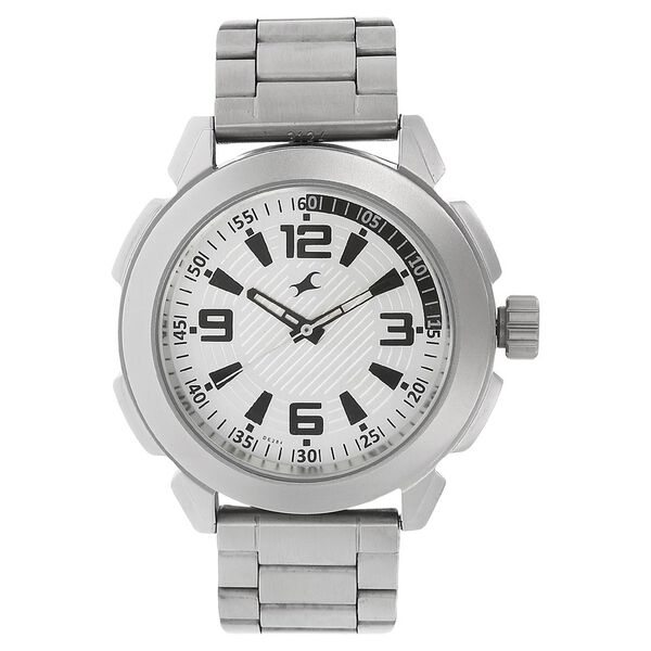 Fastrack Quartz Analog Silver Dial Stainless Steel Strap Watch for Guys - image number 0