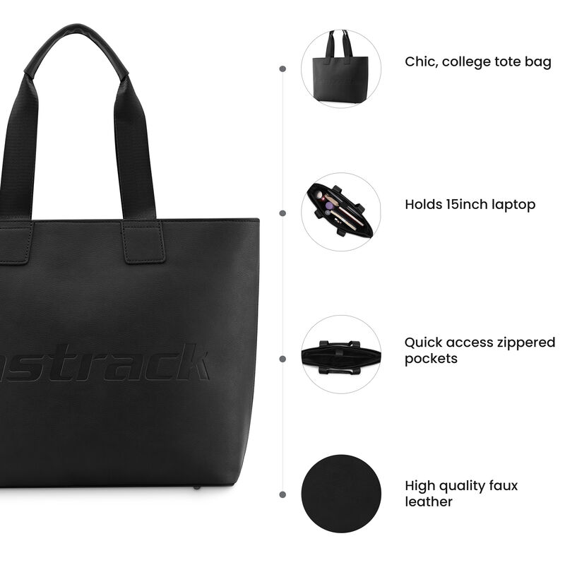Buy Online Fastrack College Tote in Black f241tolas04bk1 Fastrack - Main Image