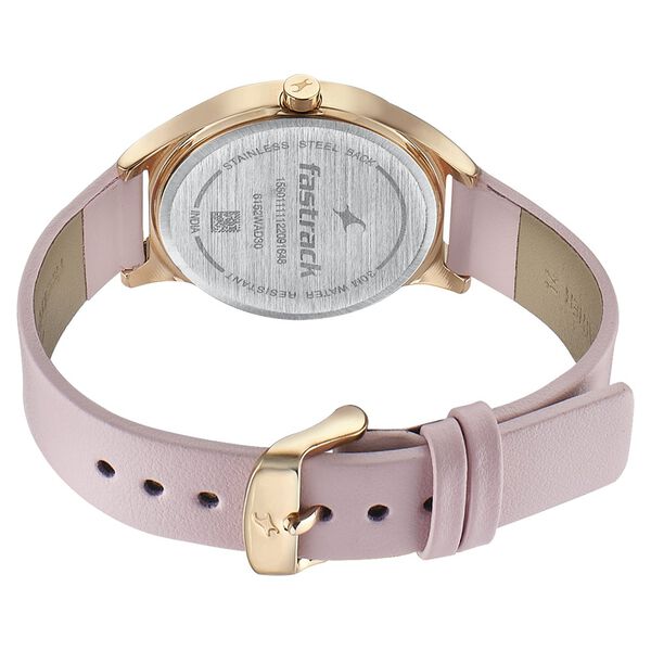 Fastrack Style Up Silver Dial Leather Strap Watch for Girls - image number 4
