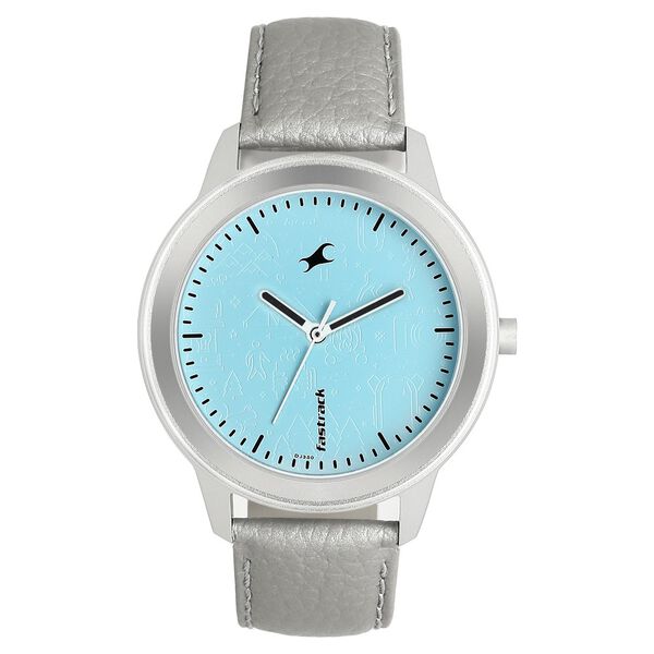 Fastrack Road Trip Quartz Analog Blue Dial Leather Strap Watch for Girls - image number 0