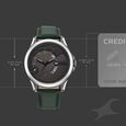Fastrack Groove Quartz Analog with Date Grey Dial Green Leather Strap Watch For Guys - image number 3