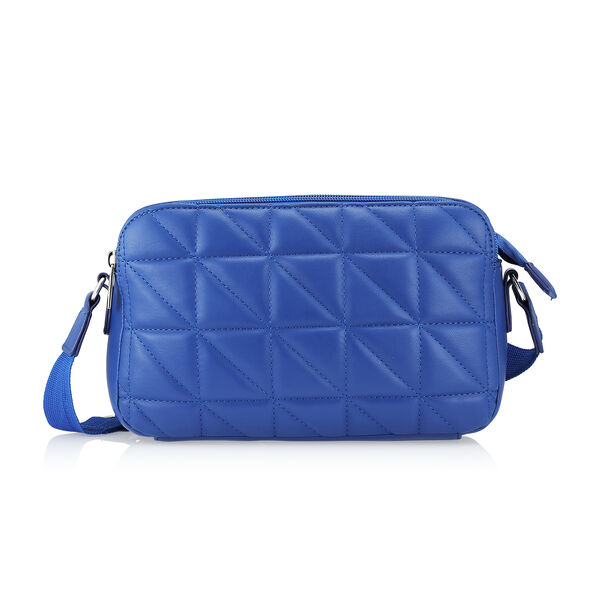Blue Quilted Sling Bag - image number 1