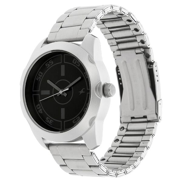 Fastrack Quartz Analog Black Dial Stainless Steel Strap Watch for Guys - image number 1