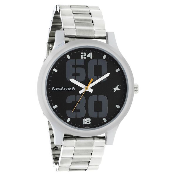 Fastrack Bold Quartz Analog Black Dial Stainless Steel Strap Watch for Guys - image number 1