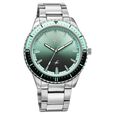 Vyb Hustler By Fastrack Quartz Analog Green Dial Silver Metal Strap Watch For Guys - image number 1