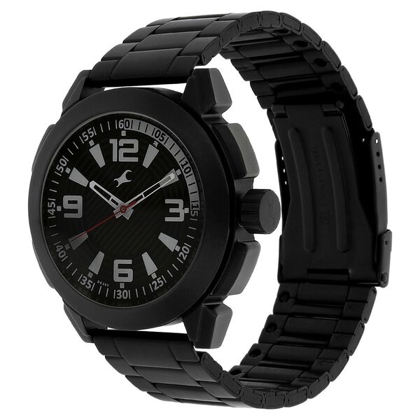 Fastrack Quartz Analog Black Dial Stainless Steel Strap Watch for Guys - image number 1