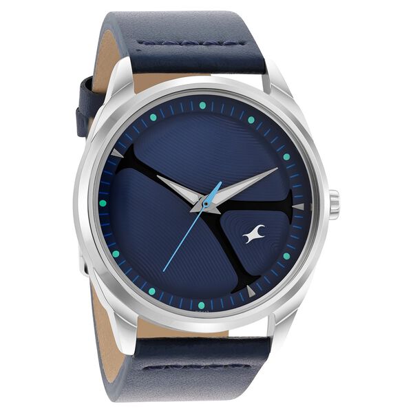 Fastrack MetaWe Quartz Analog Blue Dial Leather Strap Watch For Guys - image number 1