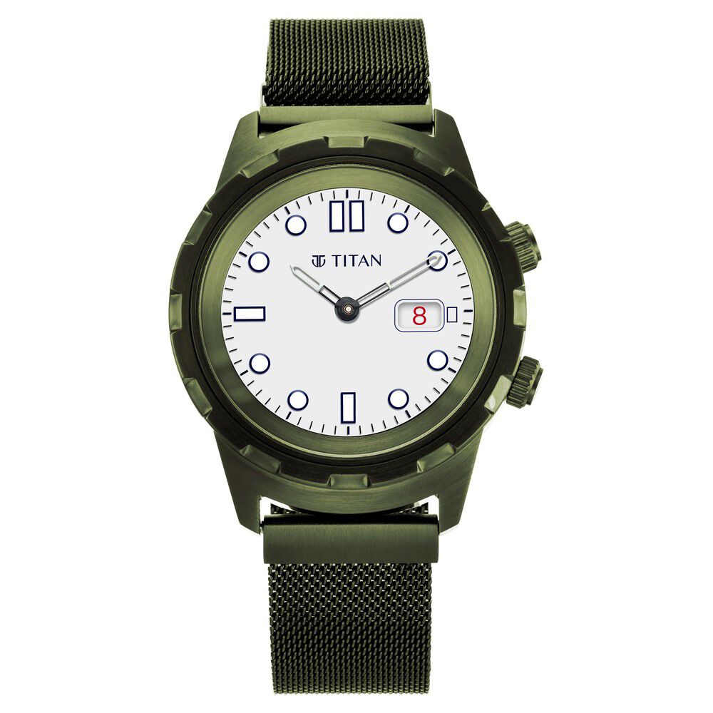 Titan connected white dial smartwatch hot sale