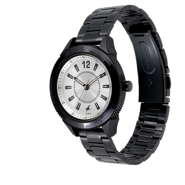 Fastrack Modular Quartz Analog Silver Dial Stainless Steel Strap Watch for Girls - image number 2