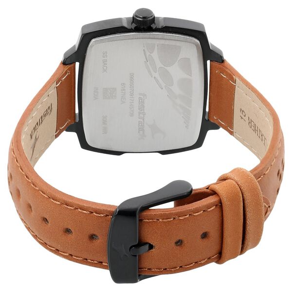 Fastrack Loopholes Quartz Analog with Date Grey Dial Leather Strap Watch for Girls - image number 3