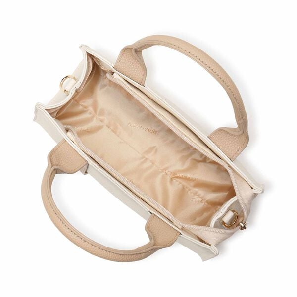 Chic beige satchel - image number 3