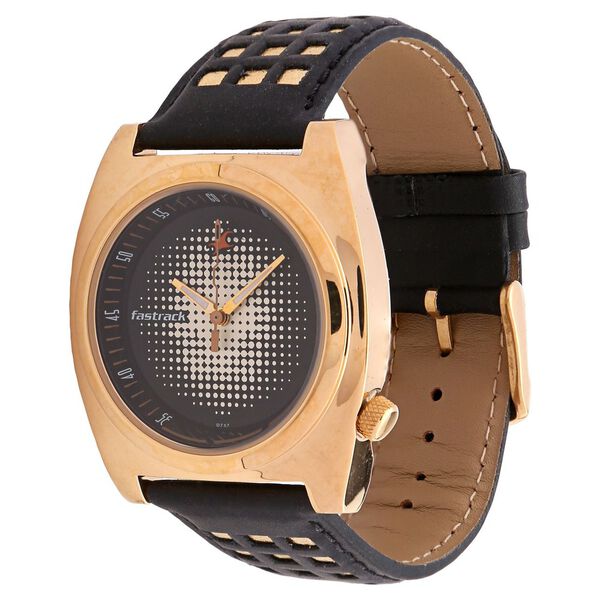 Fastrack Quartz Analog Brown Dial Leather Strap Watch for Guys - image number 1