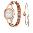 Fastrack Pulse Quartz Analog Mother Of Pearl Dial Rose Gold Metal Strap Watch For Girls - image number 2