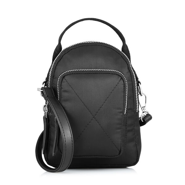 Fastrack Nylon Crossbody Sling Bag in Black - image number 1