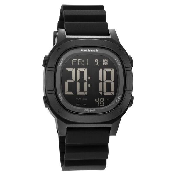 Fastrack StreetStyle Unisex Matte Black Digital Watch - image number 1