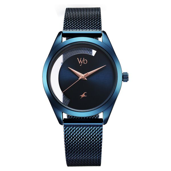 Fastrack Vyb Runway Quartz Analog Blue Dial Stainless Steel Strap Watch For Girls - image number 1