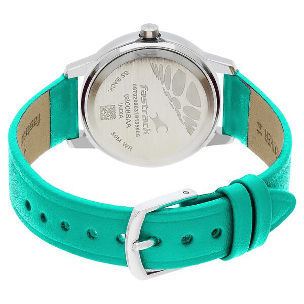 Fastrack Tropical Waters Quartz Analog White Dial Leather Strap Watch for Girls - image number 4