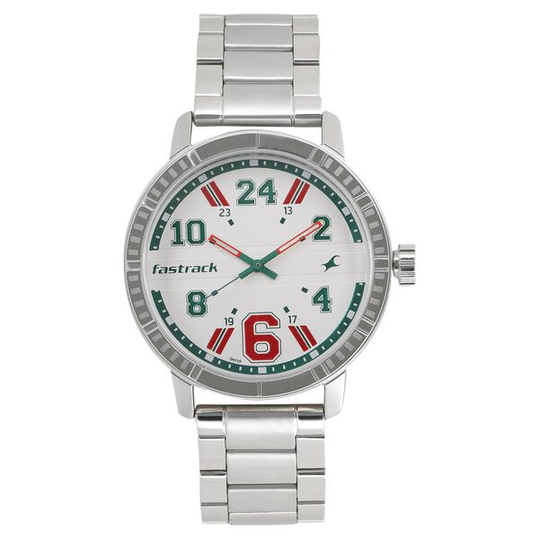 Fastrack Varsity Quartz Analog White Dial Stainless Steel Strap Watch for Guys - image number 0