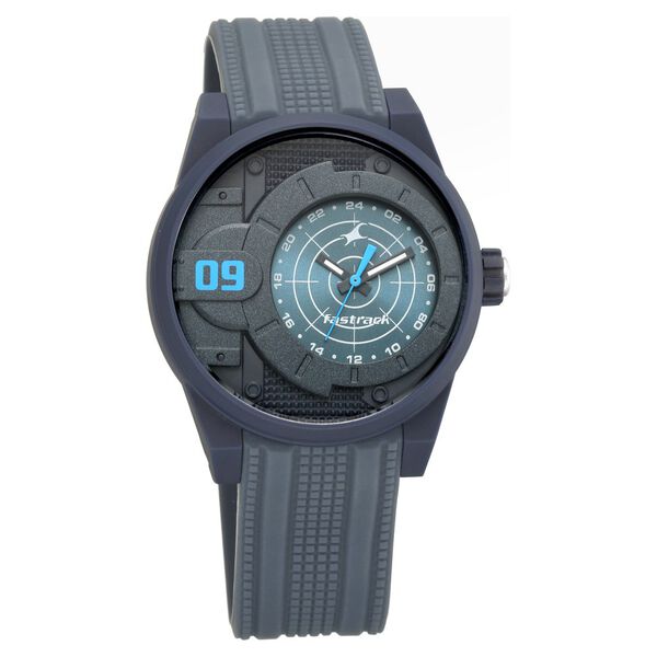 Fastrack Trendies Quartz Analog Black Dial Silicone Strap Watch for Guys - image number 1