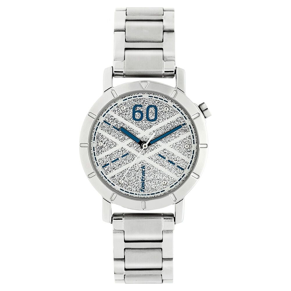 Fastrack Road Trip Quartz Analog Grey Dial Stainless Steel Strap