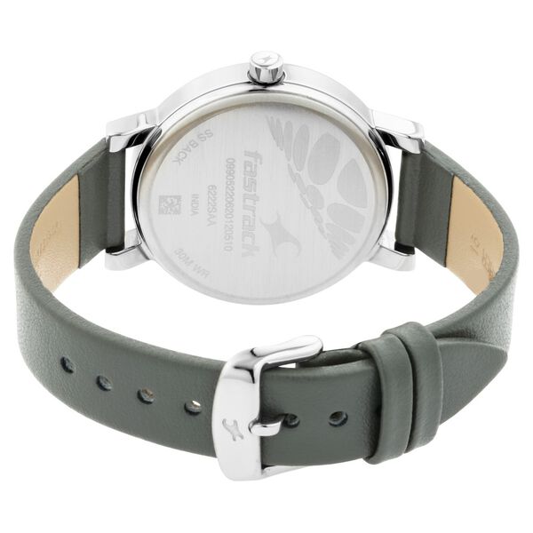 Fastrack Bare Basics Quartz Analog Silver Dial Leather Strap Watch for Girls - image number 5